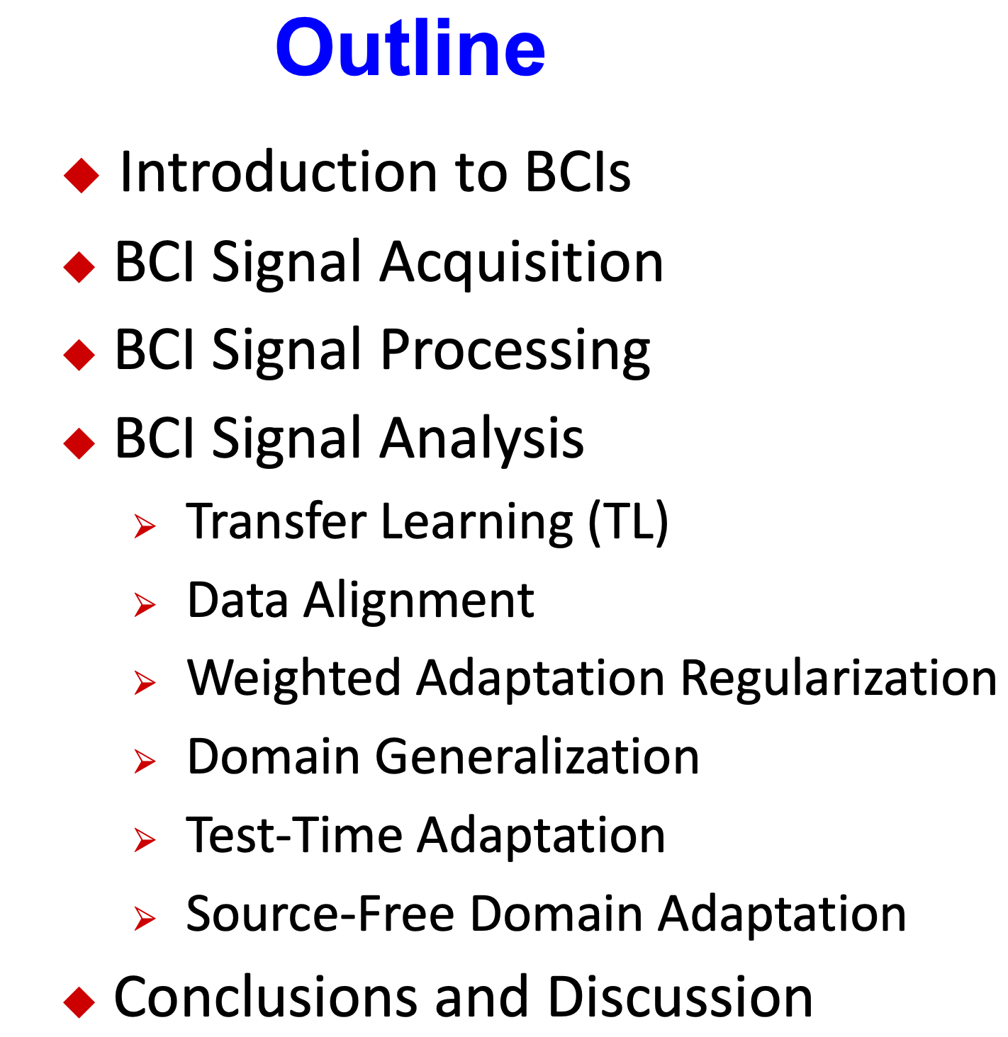 Outline of Talk